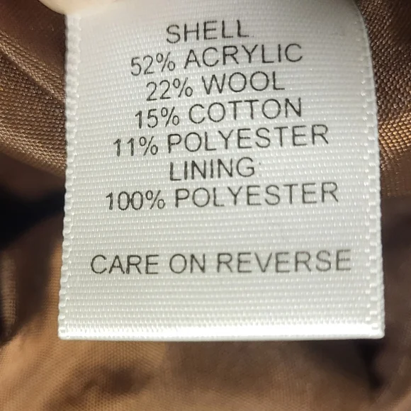 TALBOTS Women's Neutral Brown Tweed Jacket 14 - Picture 11 of 12